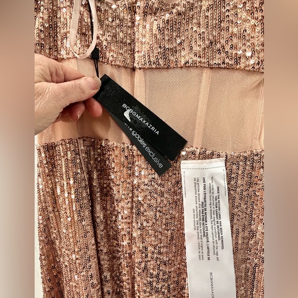NWT BCBG MaxAzria Sequin Evening Gown Size small PROM WEDDING NEW - Picture 10 of 13